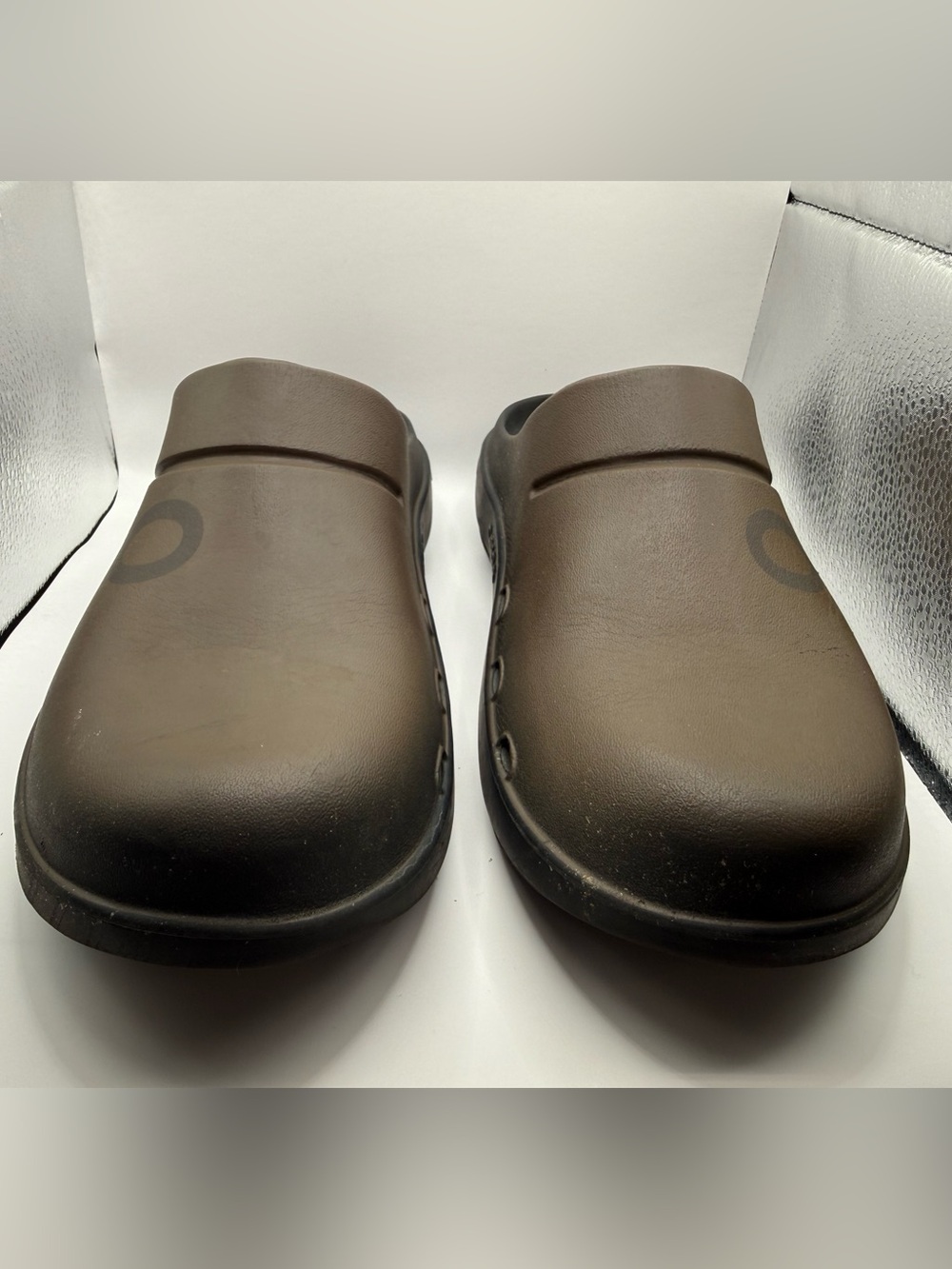 Oofos Men's Slip-On Comfort Clogs — Brown